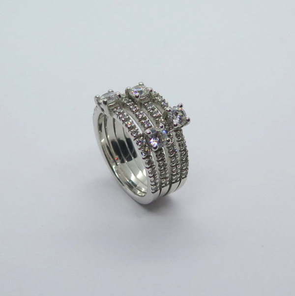 Anello fascia in argento 925