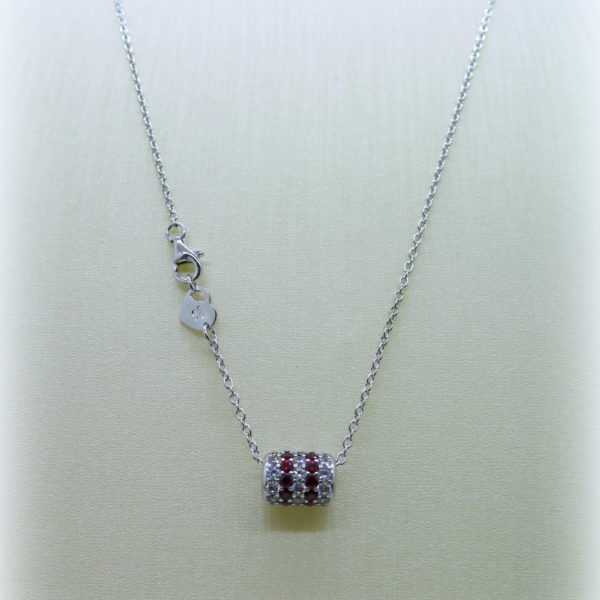 Collana ciondolo barilotto in argento 925