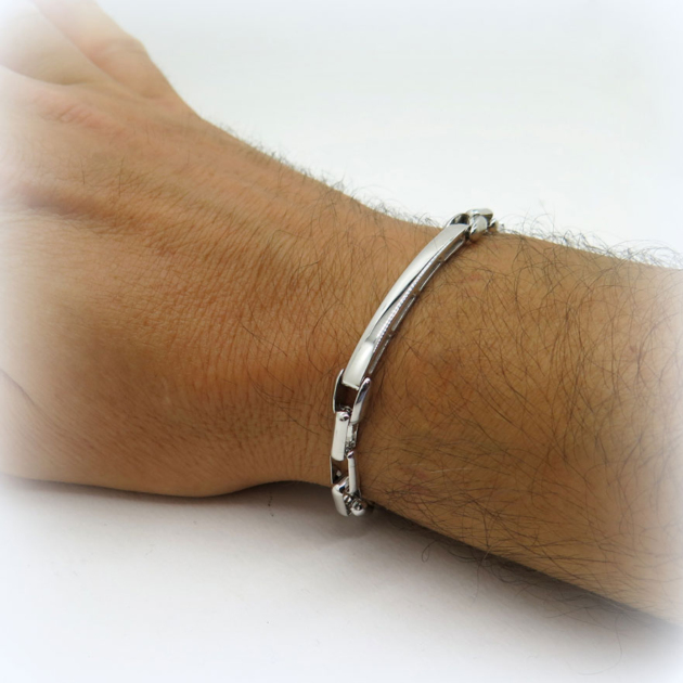 BRACCIALE UOMO IN ARGENTO 925