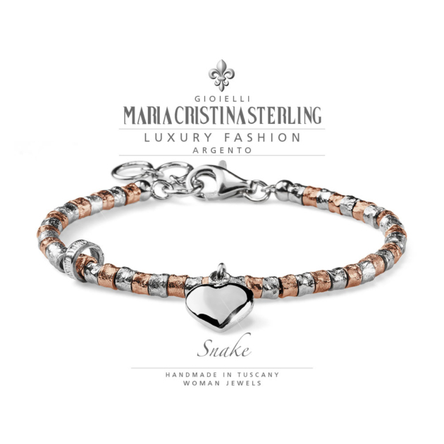 BRACCIALE MARIA CRISTINA STERLING CUORE