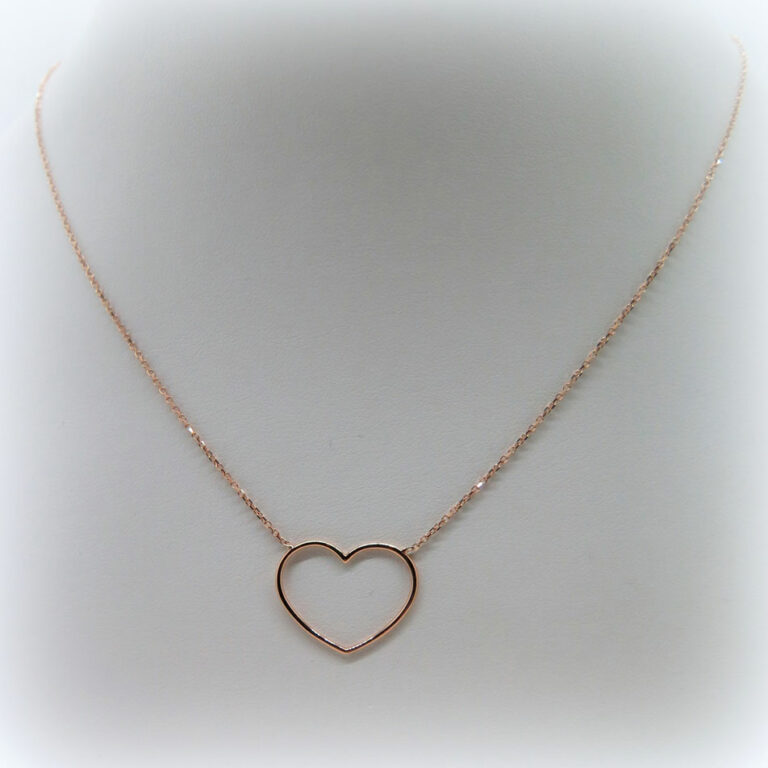 Collana Ciondolo cuore in oro 18 ct rosè