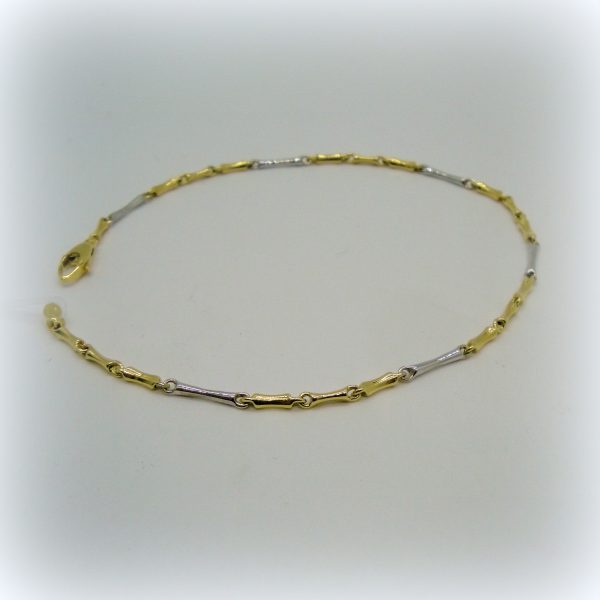 Bracciale uomo bicolore in oro 18 ct - immagine 2