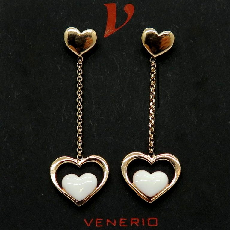 ORECCHINI CUORE ARGENTO 925 SMALTO