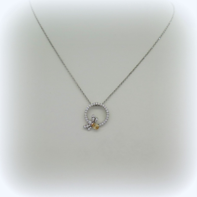 Collana ciondolo ape in argento 925