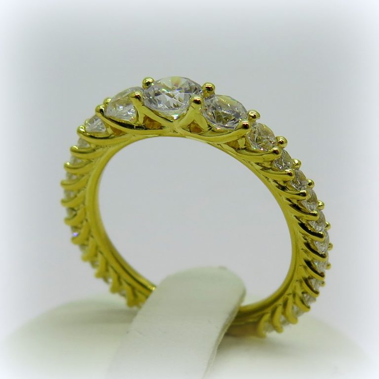 ANELLO ETERNITY IN ARGENTO 925 PLACCATO ORO