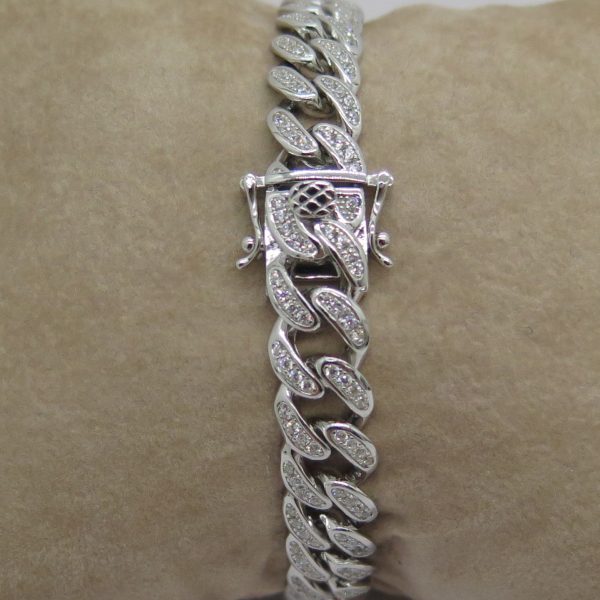 Bracciale groumette argento zirconato - immagine 2