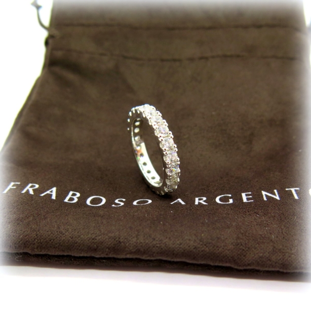 Anello fedina circolare eternity Fraboso Argento