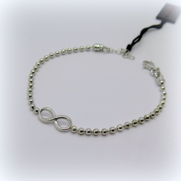 BRACCIALE INFINITO IN ARGENTO 925 E BOULE