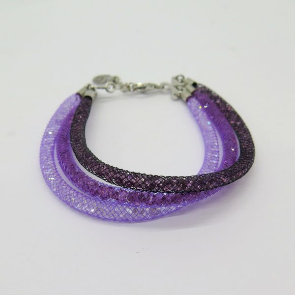 Bracciale estivo triplo con swarovski e argento 925