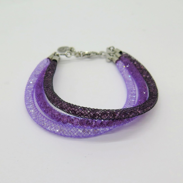 Bracciale estivo triplo con swarovski e argento 925