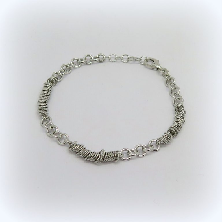 Bracciale donna dischetti in argento 925