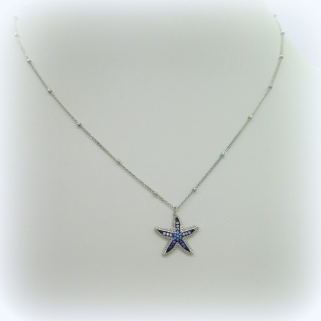 Collana ciondolo stella marina in argento 925