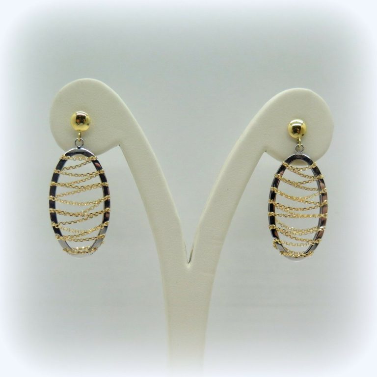 Orecchini pendenti in oro 18 ct catenella