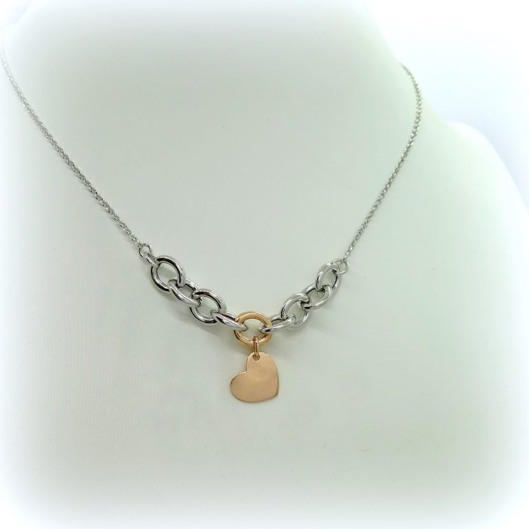 Collana cuore rose gold