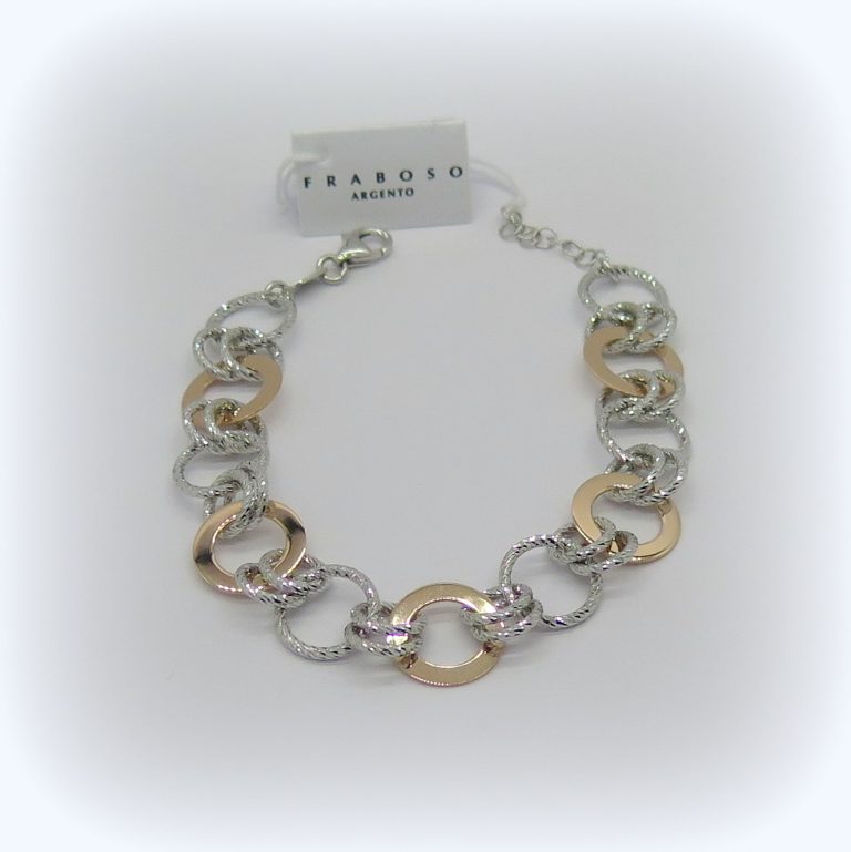 Bracciale Fraboso argento placcato oro rosè