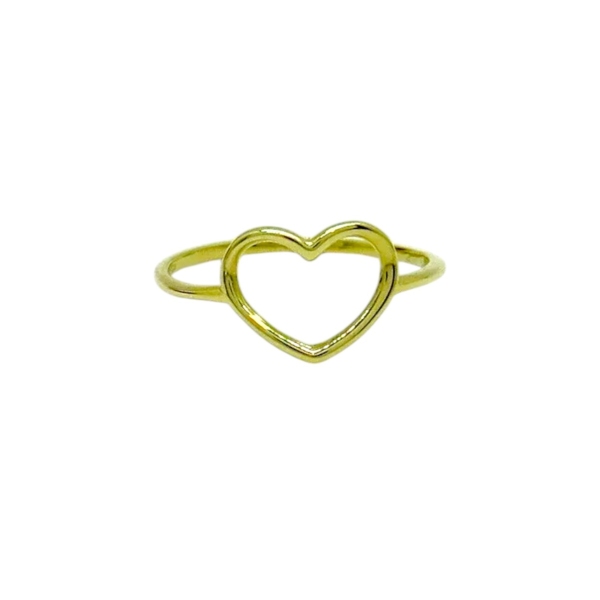 Anello cuore in oro giallo 18 ct