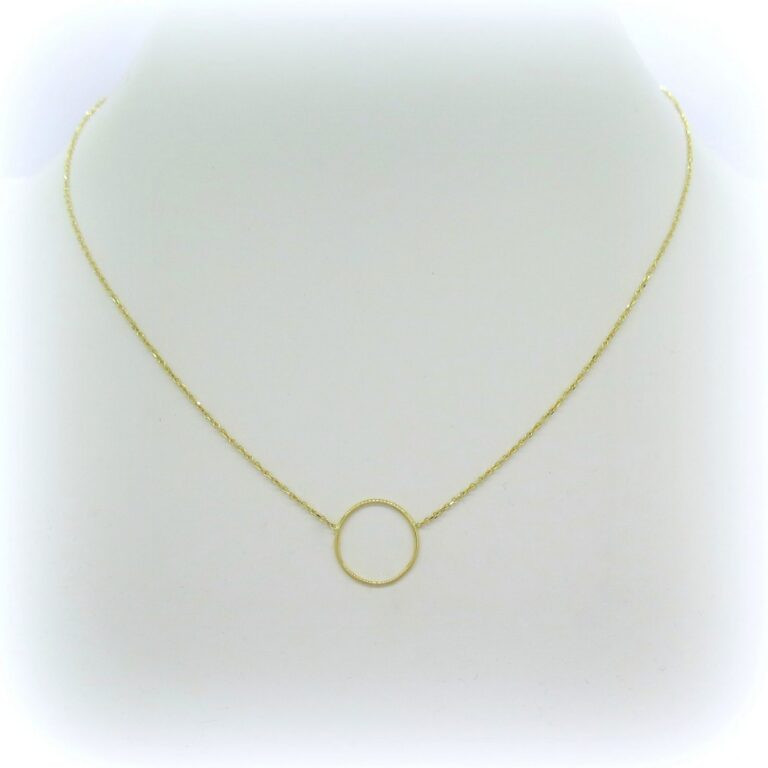 Collana cerchio in oro giallo 18 ct