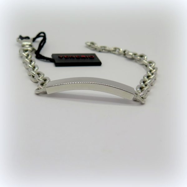 Bracciale targhetta in argento 925