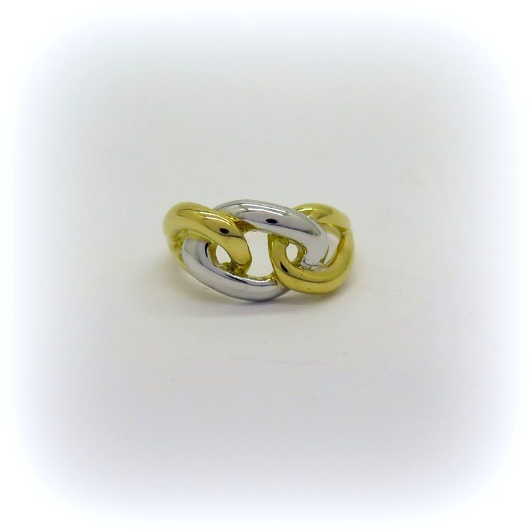 Anello groumette in oro 18 ct