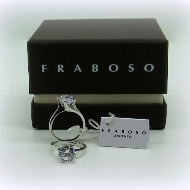 Anello donna solitario Valentino Fraboso Argento