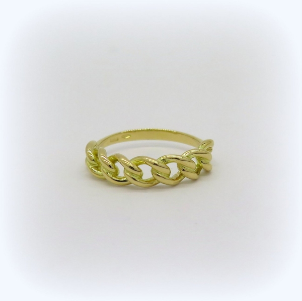 Anello groumette in oro giallo 18 ct