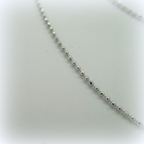 Collana catenina 90 cm sfere in argento 925