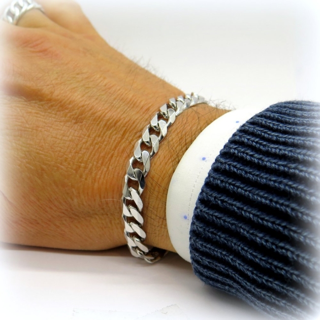 Bracciale uomo groumette in argento 925