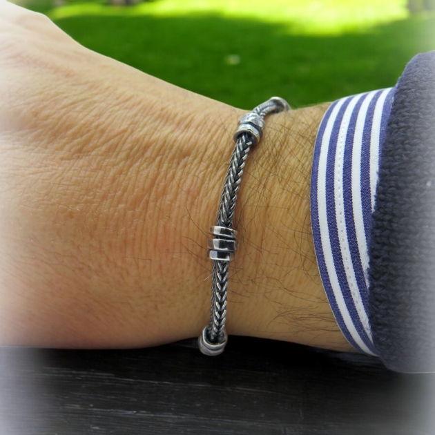 Bracciale Uomo Brunito in Argento 925 “Venerio”