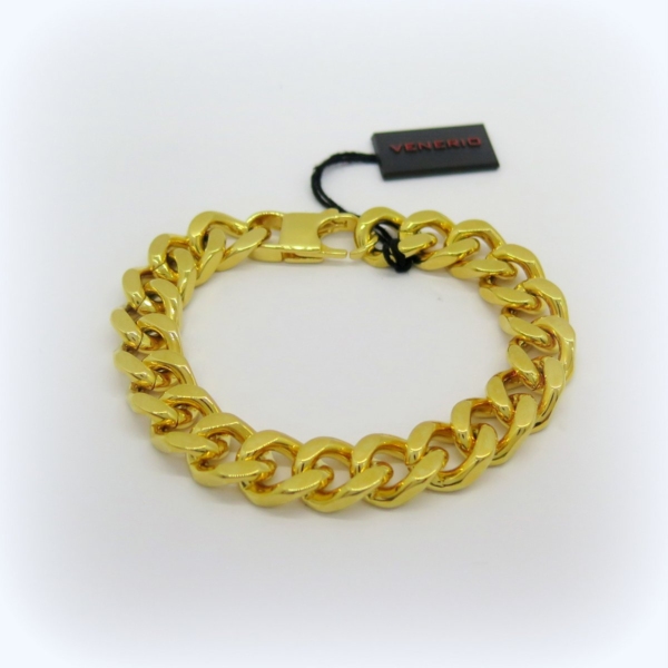 Bracciale groumette in acciaio placcato oro giallo