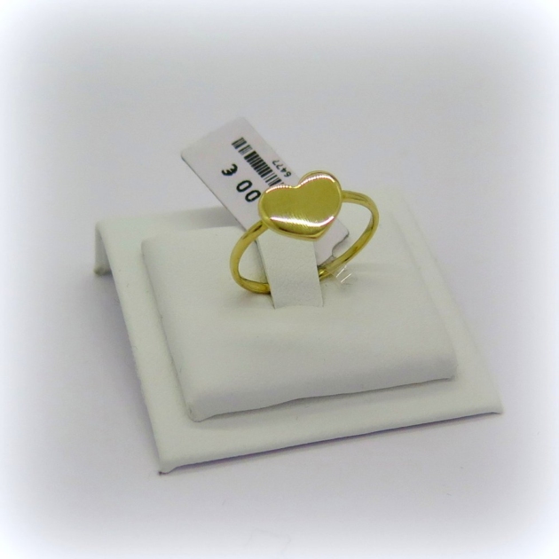 Anello cuore in oro giallo 18 ct