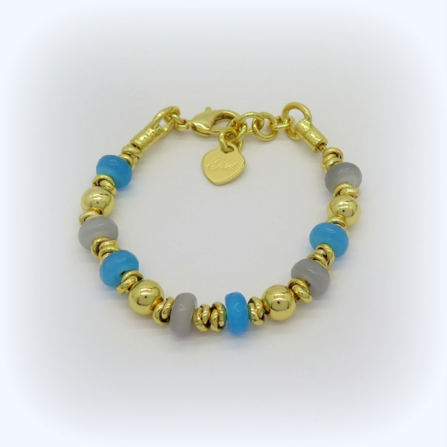 Bracciale cristalli colore placcato oro giallo