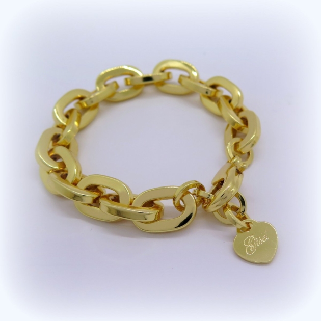 Bracciale donna catena placcato oro giallo