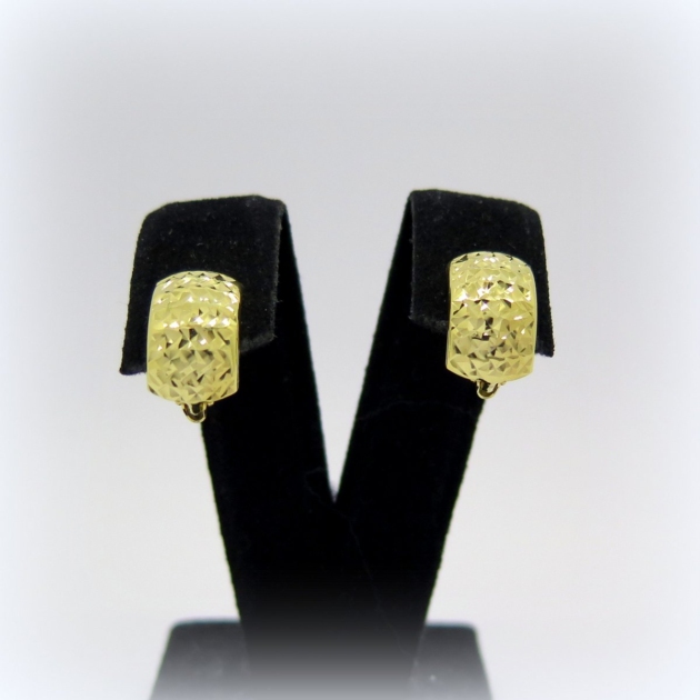 orecchini boccole diamantate in oro giallo 18 ct