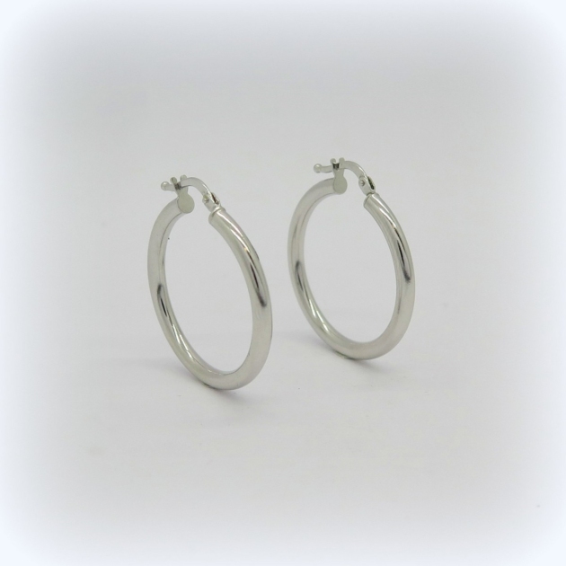 orecchini cerchi in oro bianco 18 ct