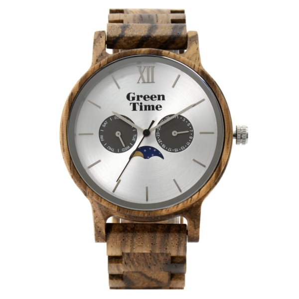 Orologio fasi lunari in legno Green Time ZW161B