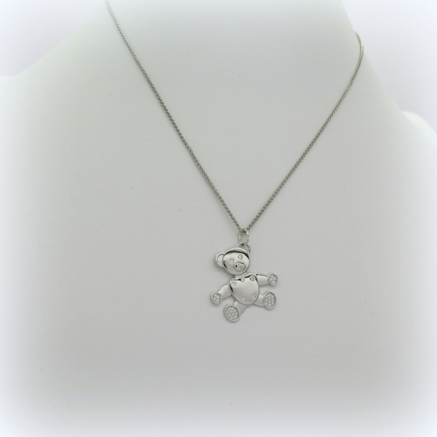 Collana ciondolo orsetto argento 925