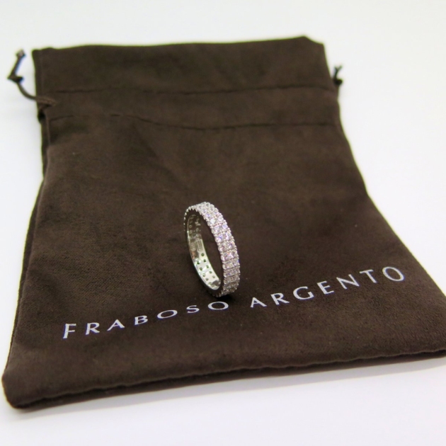 Anello Fedina circolare doppia Fraboso Argento