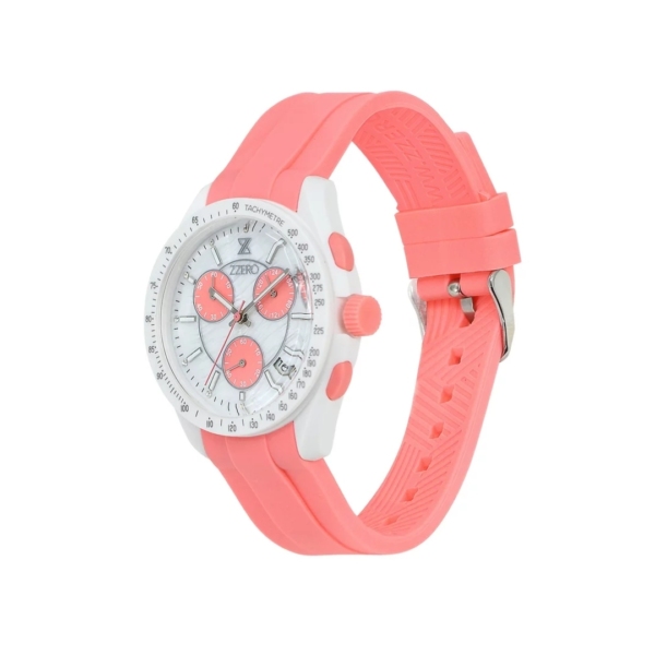 Orologio crono rosa cinturino in gomma Zzero ZZ9001L2