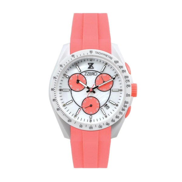 Orologio crono rosa cinturino in gomma Zzero ZZ9001L2