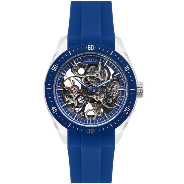 Orologio blu uomo automatico cinturino in gomma