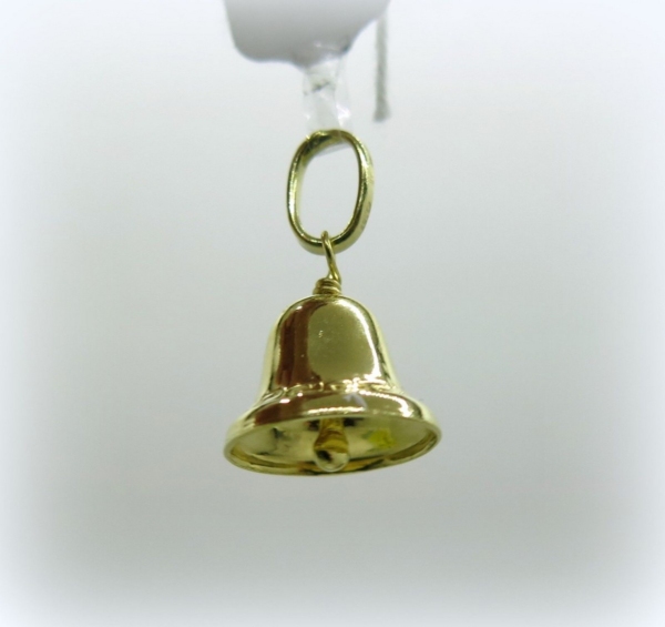 Ciondolo campana campanella in oro giallo 18 ct