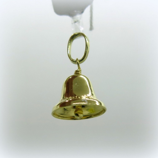 Ciondolo campana campanella in oro giallo 18 ct