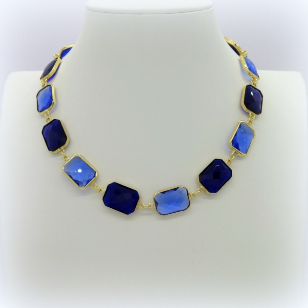 Collana Sovrani cristalli blu