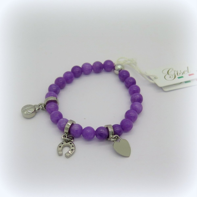 Bracciale portafortuna viola i fortunelli