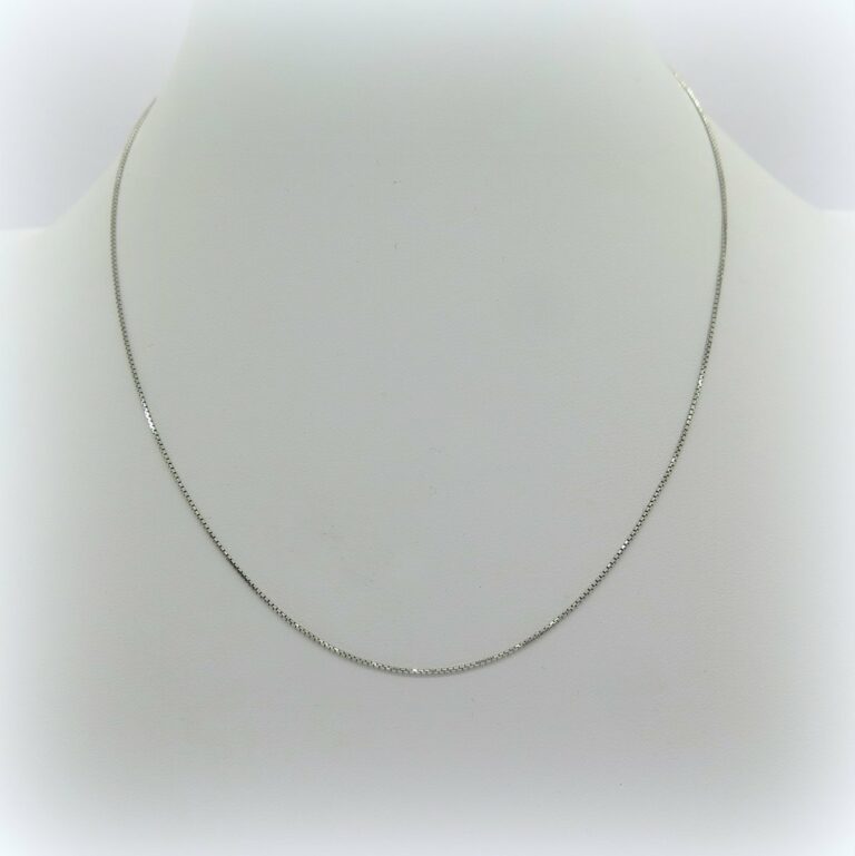 Collana catenina ottagonale in oro bianco 18 ct