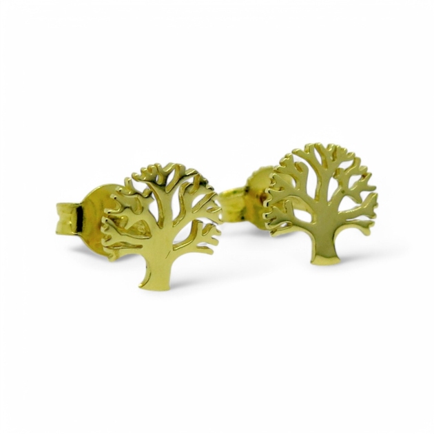 Orecchini albero della vita in oro giallo 18 ct