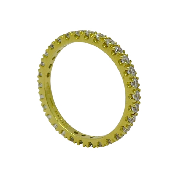 Anello fedina eternity in oro giallo 18 ct